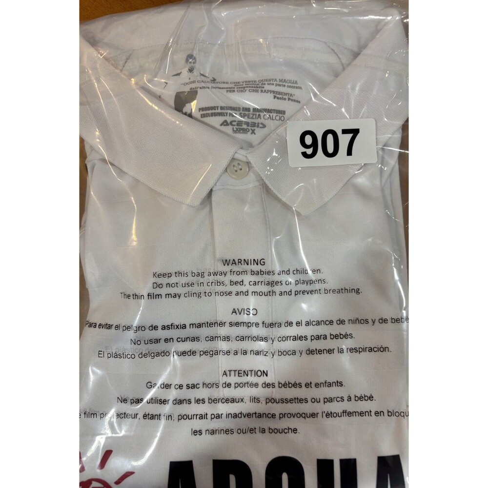 SPEZIA ITALY FOOTBALL SOCCER SHIRT JERSEY CALCIO HOME 2017/2018 EXTRA LARGE NEW - Picture 8 of 8